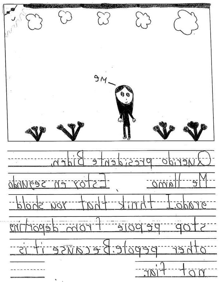 Grade 2 letter to Biden